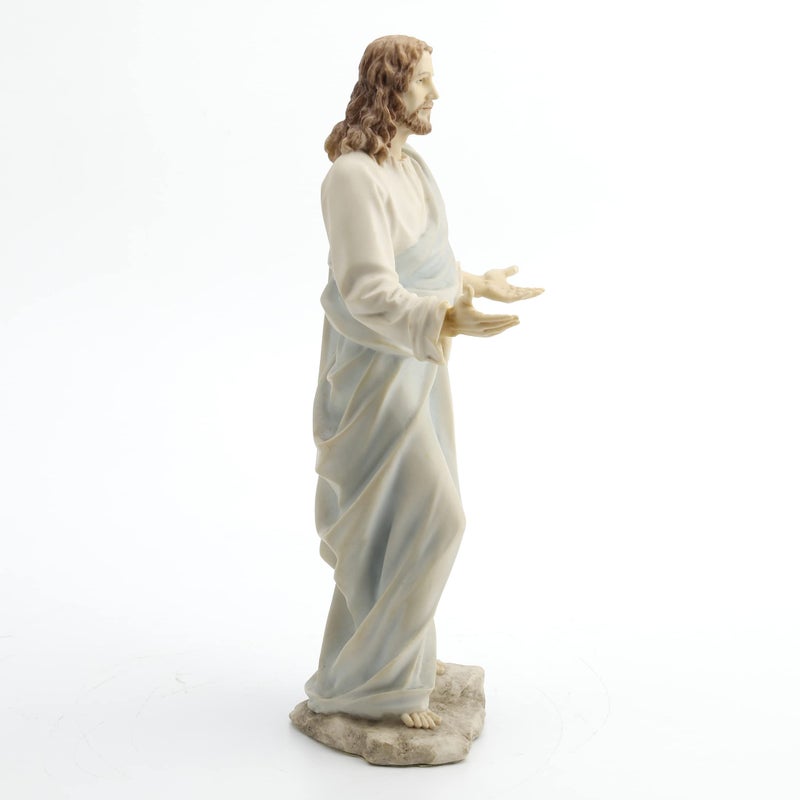 Unicorn Studio Jesus with Open Arms Decorative Statue Figurine, White 11.75 Inch - Image 3